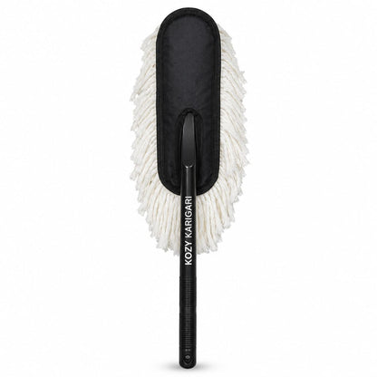 Multi-Purpose Car Duster, Lint-Free & Scratch-Free Car Cleaner Brush with Long Handle, Car Dust Cleaner Features Paraffin Wax Coating for 2X Better Cleaning Performance