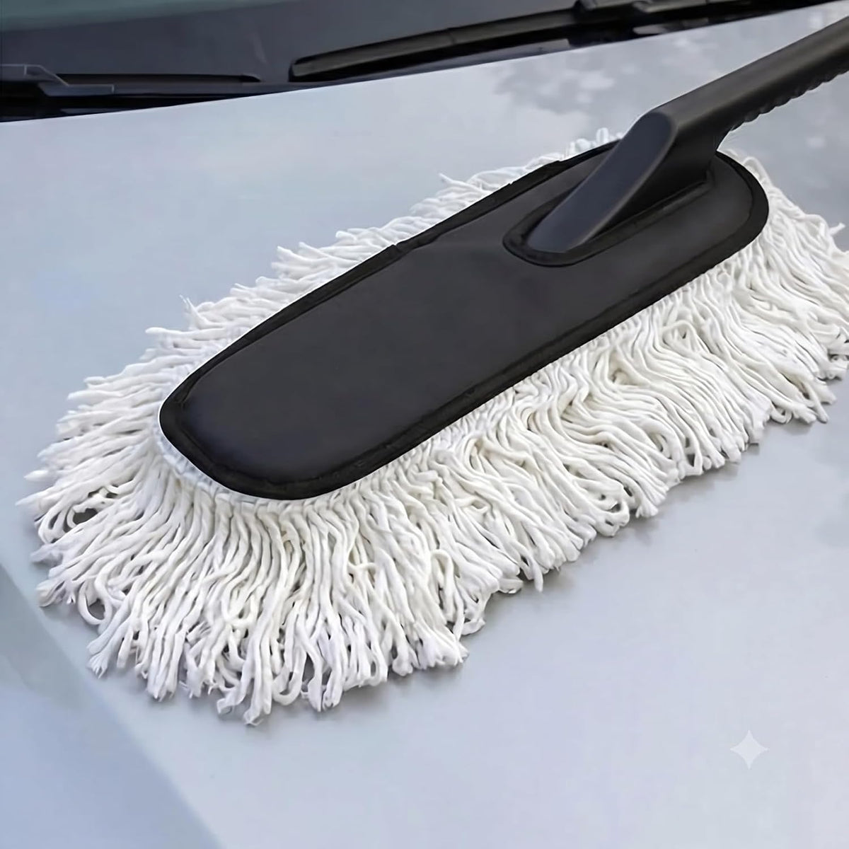 Multi-Purpose Car Duster, Lint-Free & Scratch-Free Car Cleaner Brush with Long Handle, Car Dust Cleaner Features Paraffin Wax Coating for 2X Better Cleaning Performance